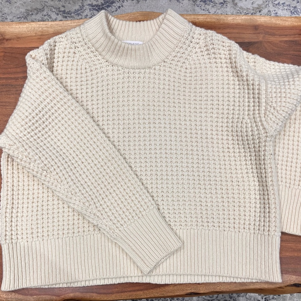 Everlane - The Wool- Cashmere Waffle Square Crew